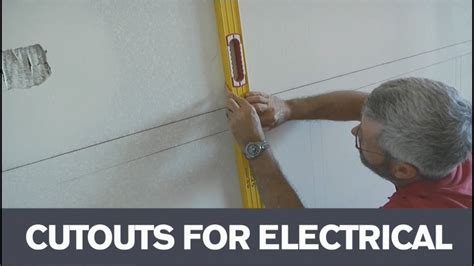 cutting out electrical box holes in wood paneling|cut electrical holes without measuring.